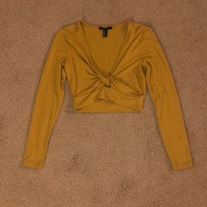 Mustard Yellow FOREVER 21 Crop Top